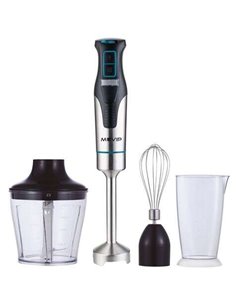 Muvip Batidora de Mano Inox 1200W + Accesorios - 2 Velocidades - Control de Vitesse - Corps de Acier Inoxydable