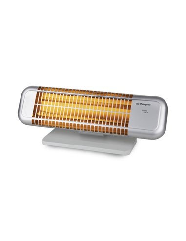 Orbegozo BP 0102 Estufa de Cuarzo - Potencia 1200W - Boton Antivuelco - 2 Niveles de Calor - Ruedas de Transporte - Reflector Pr