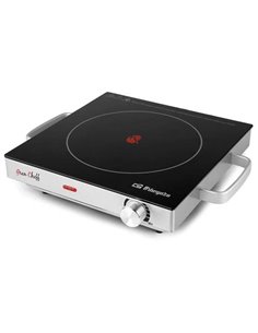 Orbegozo PCE 5000 Placa Vitroceramica Portable - Potencia 2000W - Termostato Regulable - Superficie de Coccion 20.5cm - Segura e