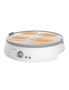 Cecotec Fun Crepestone Twin Crepera - 1200W - Placa Antiadherente Reversible - Espatula et Rodillo - 30.5cm de Diametro - Regula