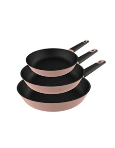 Cecotec Polka Experience Gravity Pack de 3 Sartenes de 18, 22 et 26cm - Aluminium Fundido - Teflon Antiadherente - Adapté Lave-v