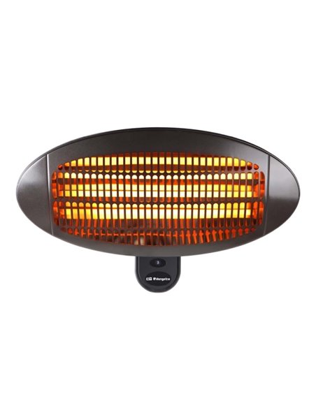 Orbegozo PHF 26 Estufa de Cuarzo Pour Extérieur - Potencia 2000W - Protection IP-X4 - 3 Niveles de Calor - Couleur gris foncé