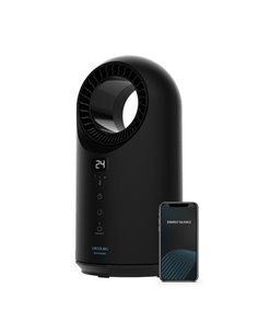 Cecotec ReadyWarm 8400 Bladeless Connected Calefactor Electrico - 1500W - Tecnologia Sans Aspas - Control Wi-Fi - Funcion Oscila