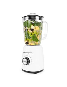 Orbegozo BV 5040 Batidora de Vaso Potente et Segura - 500W de Potencia - Vaso de Cristal de 1.5L - Cuchilla de Acier Inoxydable 