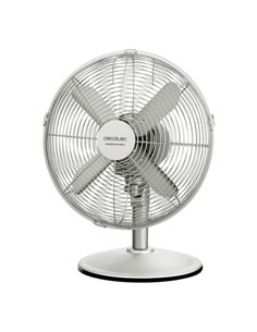 Cecotec EnergySilence 610 SteelDesk Ventilateur de Sobremesa Avec 4 Aspas - 40W - Diametro 30cm - 3 Velocidades - Oscilacion Aut