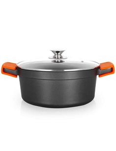 Orbegozo CDH 3028 - Cacerola de Aluminium Fundido - Cocina Avec Sécurité et Versatilidad - Antiadherente et Adaptée Pour Todo Ti