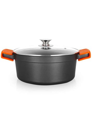 Orbegozo CDH 3028 - Cacerola de Aluminium Fundido - Cocina Avec Sécurité et Versatilidad - Antiadherente et Adaptée Pour Todo Ti