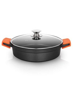 Orbegozo CDB 1028 Cacerola Baja de Aluminium Fundido - Versatilidad et Sécurité en la Cocina - Antiadherente Sans de Pfoa - Adap
