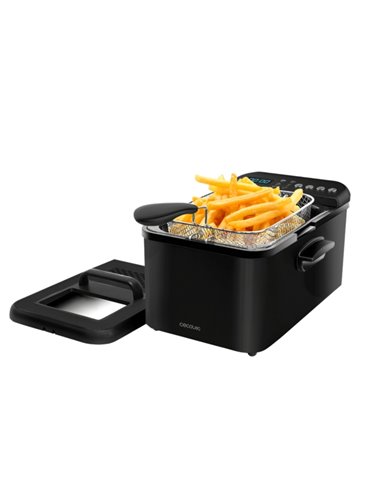 Cecotec Cleanfry Luxury 3000 Freidora Electrica - 2400W - Capacité 3.2L - Écran digital - 5 Programas Preconfigurados - Filtro I