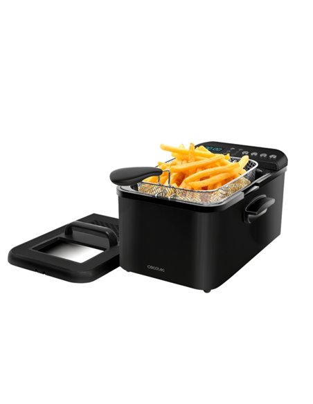 Cecotec Cleanfry Luxury 3000 Freidora Electrica - 2400W - Capacité 3.2L - Écran digital - 5 Programas Preconfigurados - Filtro I