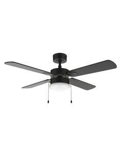 Cecotec EnergySilence Aero 450 FullBlack Ventilateur de Techo Avec 4 Aspas et Luz Integrada - Potencia de 50W - Diametro de 42" 