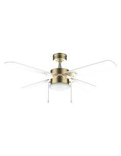 Cecotec EnergySilence Aero 450 GoldWhite Ventilateur de Techo Avec 4 Aspas et Luz Integrada - 50W - Diametro de 42" - 3 Velocida