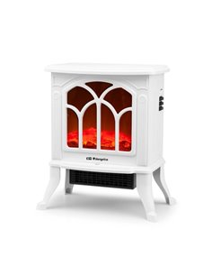 Orbegozo CM 9021 Chimenea Electrica - Potencia 1500W - Termostato Regulable - Efecto Fuego Real - Calefactor Ceramico - 40.5x45x