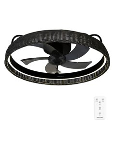 Cecotec EnergySilence LampAero 600 Black Design Ventilateur de Techo Avec 5 Aspas de 17" et Luz LED - 20W - LED Avec 3 Tonos - T