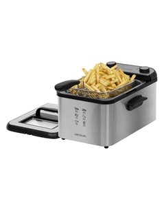 Cecotec Cleanfry Infinity 3000 Freidora Electrica - 2400W - Capacité de 3L - Adapté Lave-vaisselle - Couvercle Avec Ventana - Fi