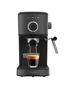 Cecotec Power Espresso 20 Pecan Steel Cafetera Espresso - 1100W - 20Bar - Vaporizador Orientable - Capacité Deposito 1.25L - Cal