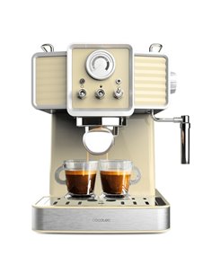 Cecotec Power Espresso 20 Tradizionale Light Yellow Cafetera Espresso - 1350W - 20Bar - Manometro - Vaporizador Orientable - Dep