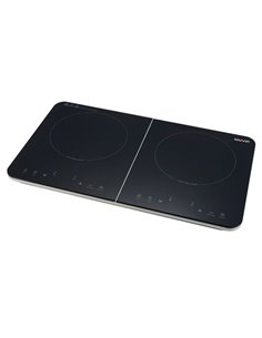 Muvip Cocina de Induccion Double 3500W - 10 Niveles de Potencia - Temporizador - Control contra le Sobrecalentamiento - Bloqueo 