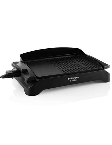 Orbegozo BC 4000 Barbacoa Electrica de Sobremesa - Potente et Versatil Pour Grandes Reuniones - Double Zona de Grill et Plancha 