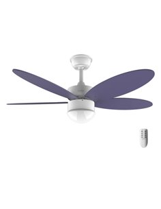 Cecotec EnergySilence Aero 4260 Purple Ventilateur de Techo Avec 5 Aspas Reversibles et Luz LED Integrada - 40W - Diametro de 42