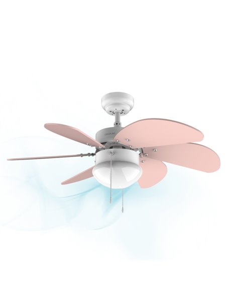 Cecotec EnerySilence Aero 3600 Vision Nude Ventilateur de Techo Avec 6 Aspas Reversibles et Lampara - 50W - Diametro de 91cm - 3