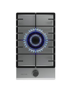 Cecotec Bolero Squad G 1200F Inox Cocina de Gas Encastrable - 1 Quemador - Acier Inoxydable - 3.5kW - Parrillas de Hierro Fundid