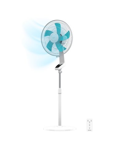Cecotec EnergySilence 620 Flow Control Ventilateur de Pie - Potencia de 50W - Diametro 16" - Control Tactil LED - Mando à Distan
