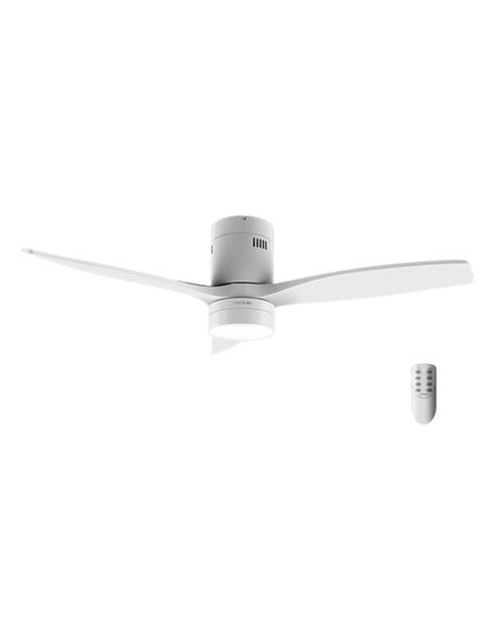 Cecotec EnergySilence Aero 5600 Classic White Ventilateur de Techo Avec 3 Aspas et Luz - 40W - Diametro de 52" - 6 Velocidades -