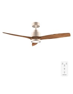 Cecotec EnergySilence Aero 5295 GoldBlack Ventilateur de Techo Avec 3 Aspas et Luz - 35W - Diametro de 52" - LED de 18W - 6 Velo