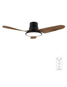 Cecotec EnergySilence Aero 5200 Light DarkWood Ventilateur de Techo Avec 3 Aspas de Bois et Luz - 40W - Diametro de 43" - 3 Tono