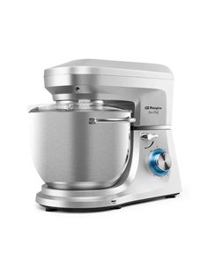 Orbegozo AM 8000 Amasadora Multifuncional - Potente Motor de 1800W - BOL de Acier Inoxydable de 7L - 6 Velocidades + Pulse - Acc