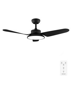 Cecotec EnergySilence Aero 5200 Light Black Ventilateur de Techo Avec 3 Aspas et Luz - 40W - Diametro de 43" - 3 Tonos LED - Man