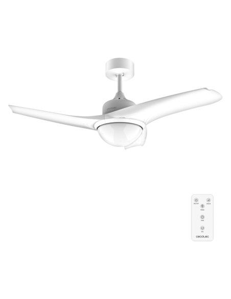 Cecotec EnergySilence Aero 460 Ventilateur de Techo Avec 3 Aspas et Luz Integrada - Potencia de 49W - Funcionamiento Silencioso 