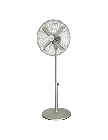 Cecotec EnergySilence 610 Steelstyle Ventilateur de Pie Avec 4 Aspas - 50W - Diametro de 40cm - 3 Velocidades - Oscilacion Autom