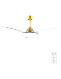 Cecotec EnergySilence 4800 Light GoldWhite Ventilateur de Techo Avec 3 Aspas et Luz Integrada - 35W - Diametro de 48" - LED de 3