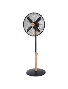 Cecotec EnergySilence 600 Woodstyle Ventilateur de Pie Avec 4 Aspas - 50W - Diametro de 40cm - 3 Velocidades - Oscilacion Automa