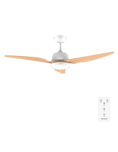 Cecotec EnergySilence Aero 5250 WhiteWood Ventilateur de Techo Avec 3 Aspas et Luz Integrada - 62W - Diametro de 48" - LED - 3 V