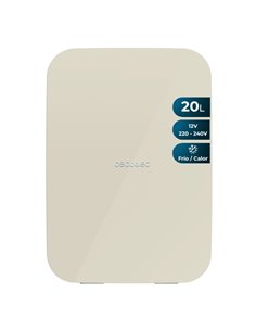 Cecotec Bolero MiniCooling 20L Bahamas Beige Mini Frigorifico Portable - Capacité 20L - 12V/220V - Temperatura Regulable - Enfri