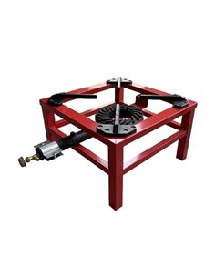 Muvip MV0628 Hornillo à Gas Portable Reforzado - Quemador de Hierro Fundido - Potencia 7.5kW - Llave de Regulacion de Gas - Comp