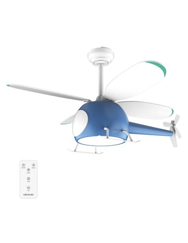 Cecotec EnergySilence Aero 4600 Helicopter Ventilateur Infantil de Techo Avec Luz - 35W - Motor Dc - Diametro de 39" - LED de 32