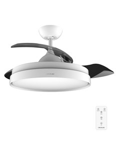 Cecotec EnergySilence Aero 4280 Invisible White Ventilateur de Techo Avec Luz - 40W - Aspas Retractiles - 3 Tonos - Diametro de 