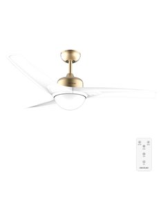 Cecotec EnergySilence Aero 560 GoldWhite Ventilateur de Techo Avec 3 Aspas et Luz Integrada - 60W - Diametro de 52" - LED de 18W