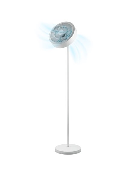 Cecotec EnergySilence FanLamp Ventilateur de Pie Avec Luz - 36W - Aro LED Avec 3 Tonos - Sortie de Aire Reversible - Giro de 360