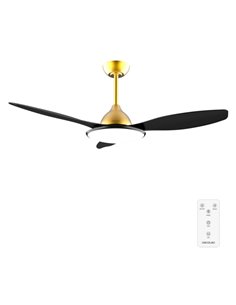 Cecotec EnergySilence 4800 Light GoldBlack Ventilateur de Techo Avec 3 Aspas et Luz Integrada - 35W - Diametro de 48" - LED de 3