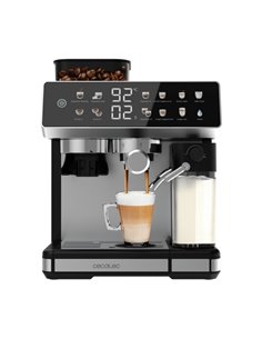 Cecotec Power Espresso 20 Barista Grind and Latte Cafetera Espresso - 1350W - Molinillo Conico Réglable - Deposito Leche 500ml -