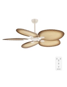 Cecotec EnergySilence Aero 5200 Palm Ventilateur de Techo de 5 Aspas - 35W - Diametro de 52" - Mando à Distancia - Temporizador 
