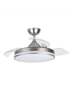 Orbegozo CP 121105 Ventilateur de Techo Elegance - Potente Motor DC - Aspas Retractiles - Luz LED Regulable - Mando à Distancia 