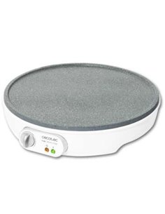 Cecotec Fun Crepestone Crepera Electrica 1000W - Revestimiento Antiadherente RockStone - Potencia Regulable - Diametro de 30,5cm