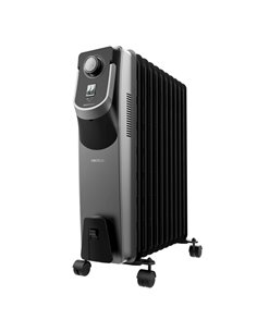 Cecotec ReadyWarm 11000 Space 360 Black Radiador de Aceite Avec 11 Modulos de 150x580mm - 2500W - Calienta Jusqu'à 28m2 - Tecnol