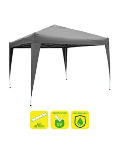 Sungarden Carpa Pliable Acier 3x3m Gris - Couleur Blanc
